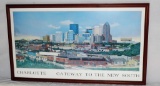 1988 Charlotte Gateway To The South Color Print In Frame