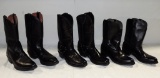 3 Pair Leather Cowboy Boots