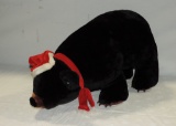 Large Stuffed Christmas Black Bear