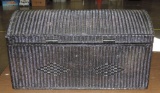 Black Dome Top Wicker Trunk