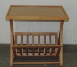Small Wood Table/Magazine Holder