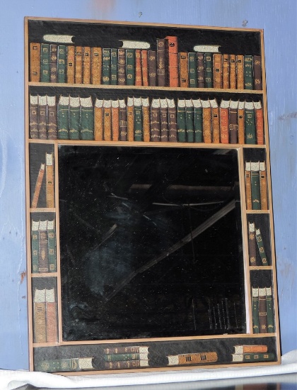 Decorative Wall Mirror with Books