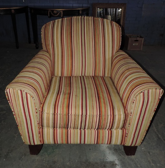 Modern Striped Club Chair
