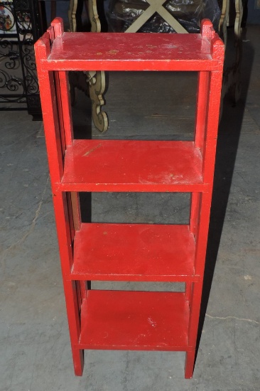 Red Painted Mission Farm Shelf