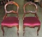 Pair Of Mahogany Victorian Balloon Back Side Chairs