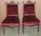 Pair Of Antique Walnut Victorian Carved Side Chairs