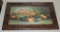 Antique Fruit Chromolithograph  Print In Grain Painted Wood Frame