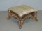 Gold Painted Ornate Cast Iron Foot Stool