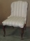 Vintage Printed Fabric Covered Wing Back Style Side Chair