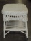 Vintage White Wicker Stand