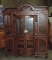 Large Dark Finish Bow Front Dining Room China Cabinet