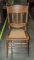 Antique Oak Pressed Back Spindle Back Side Chair