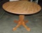Wood Pedestal Base Table With Round Top