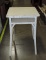 Antique White Painted Wicker Table