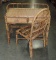 Bamboo & Rattan 2 Drawer Desk With Matching Chair