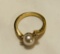14kt Gold Pearl and Diamond Ring