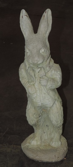 Concrete Rabbit Outdoor Figurine