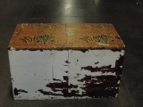 Antique Painted Pine Box With Lid