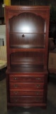 Mahogany Broyhill 2 Pc. Open Bookcase & 3 Drawer Chest