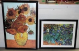 2 Vincent Van Gough Color Prints In Frames