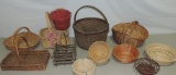 Large Grouping Of Vintage & Antique Baskets