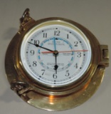 Brass Quartz Ship Clock & Barometer