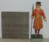 A Beefeater Store Display Figure And Brown's Mule Plug Tobacco Mold