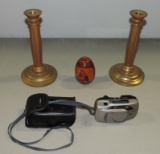 Jefferson Brass Candlesticks, Minolta Camera & More