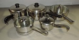 5 Miscellaneous Stainless Cookware Pots With Lids