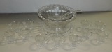 Vintage Punchbowl & Tray Plus Cups