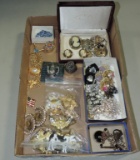 Tray Lot Antique & Vintage Costume Jewelry