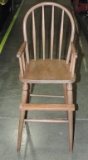 Antique Walnut Child's High Chair