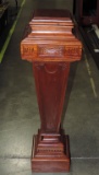 Carved Mahogany Statue Pedestal