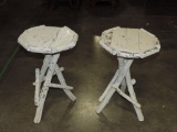 Pair Of Adirondack Side Tables