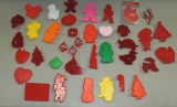 Tray Lot 1960-80's Plastic Cookie Cutters