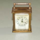 Miniature Brass Waterbury Clock Co Carriage Clock