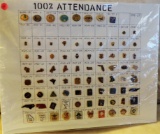 Lions Club 100% Attendance Pin Collection