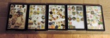 5 Small Trays Of Lions Club Collector Pins