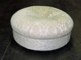 Beautiful Upholstered Round Ottoman