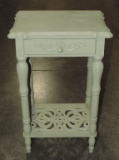 Green Painted 1 Drawer Stand