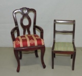 Pair Of Vintage Doll Chairs