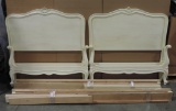 Pair Of  French-Style White Painted Twin