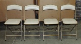Set Of 4 A Fritz & Co Folding Metal Chairs