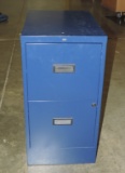 Blue 2 Drawer File Cabinet