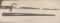 1876 Military Bayonet with Metal Sheath and Hand Inscription