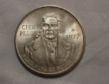1977 Cine Peso Mexican Silver Dollar