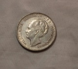 1938 Netherland 1 G Silver Coin