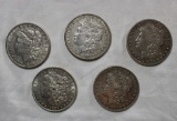 (5)  Morgan Silver Dollars