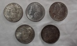 (5) Morgan Silver Dollars