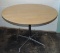 Chrome Base and Wood Top Table